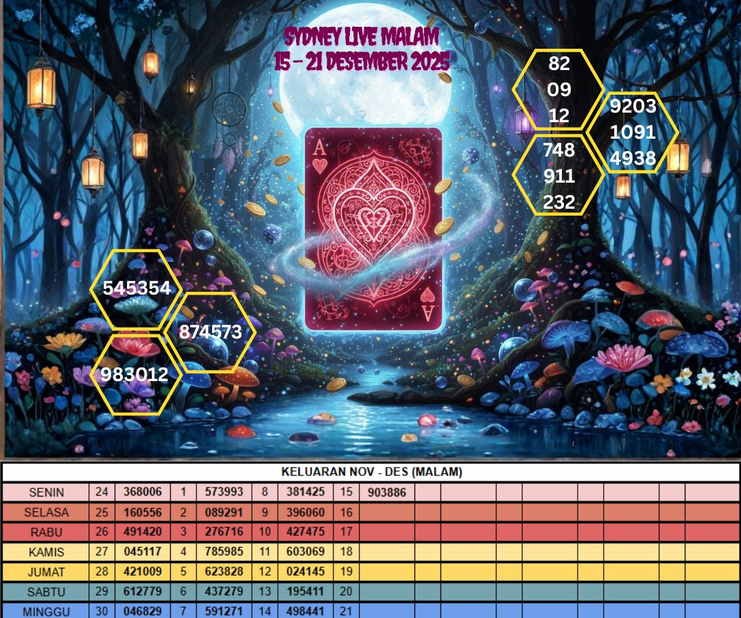 SYDNEY LIVE MALAM 15 - 21 DESEMBER 2025